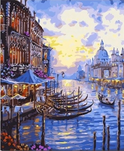 Norimpex Maľovanie podľa čísel Benátska gondola 40 × 50 cm