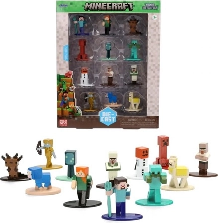 Jada Minecraft kovové figúrky 4 cm (12 ks)