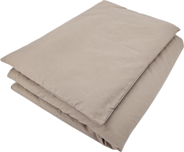 Bavlnené obliečky do detskej postieľky 2-dielne 90 × 120 cm – Tmavobéžová