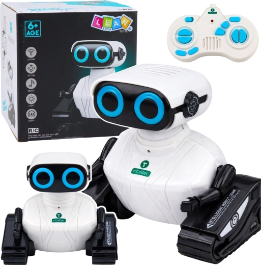 Interaktívny pásový RC robot s LED očami a tancovaním