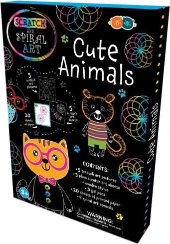 Sada stieracích a špirálových obrázkov – veselé zvieratká