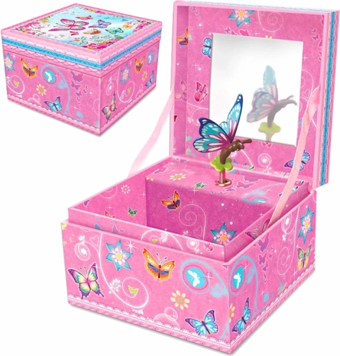 Hudobná šperkovnica motýľ pre deti