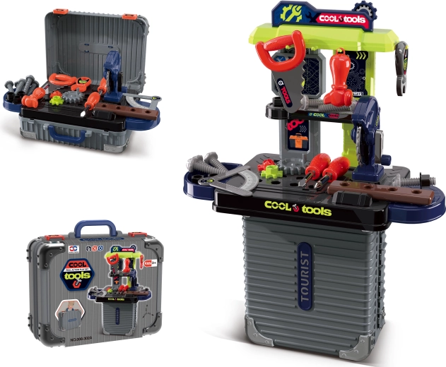 2 v 1 malý kufrík a detská dielňa s náradím