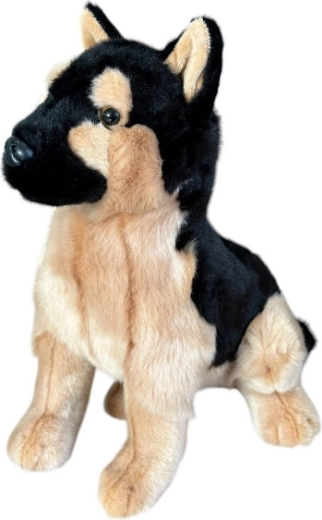 Plyšový pes – nemecký ovčiak, sediaci 28 cm