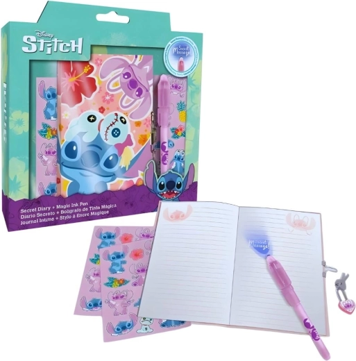 Darčeková sada tajné pero, zápisník a samolepky Lilo a Stitch