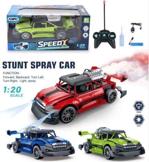 Diaľkovo ovládané auto s dymovým efektom a svetlom