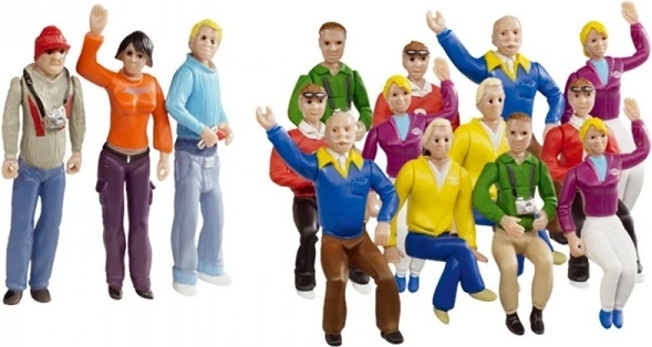 Figúrky fanúšikovia 1:32 – sada 15 ks pre autodráhy