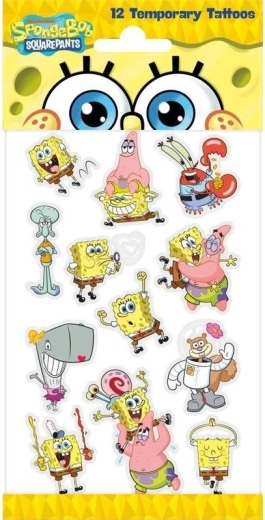 Dočasné tetovanie SPONGEBOB pre deti