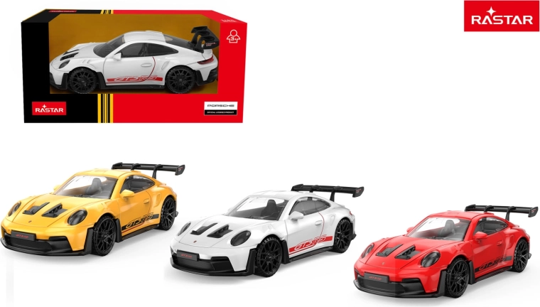 Kovové autíčko Rastar Porsche 911 GT3 RS 1:43 červené - 1 kus