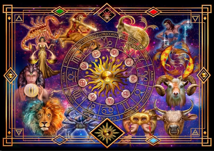 WOODEN CITY Drevené puzzle Zverokruh 2v1, 4000 dielikov