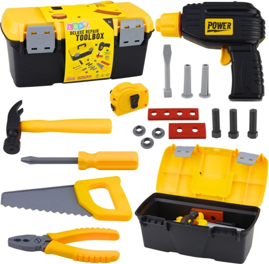 Detská sada náradia v skrinke s akumulátorovou vŕtačkou, 23 dielov