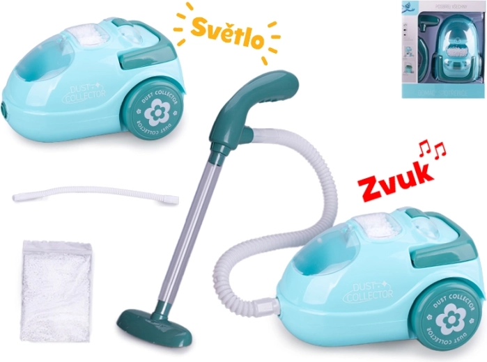 Detský mini vysávač so svetlom a zvukom, 15 cm