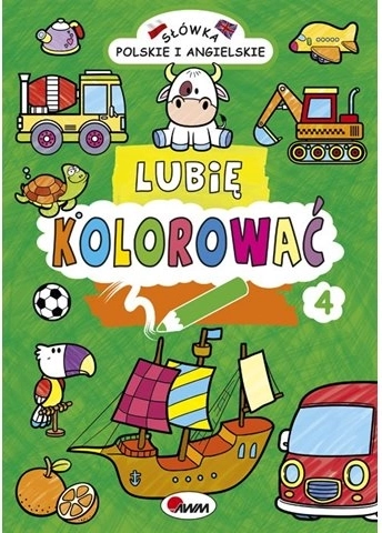 Detské omaľovánky Lubię kolorować – poľské a anglické slovíčka