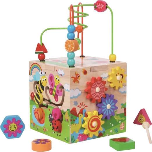 2Kids Toys motorická kocka s labyrintom – veselé zvieratká