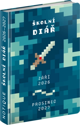Školský diár Gamer september 2026 – december 2027, 9,8 × 14,5 cm