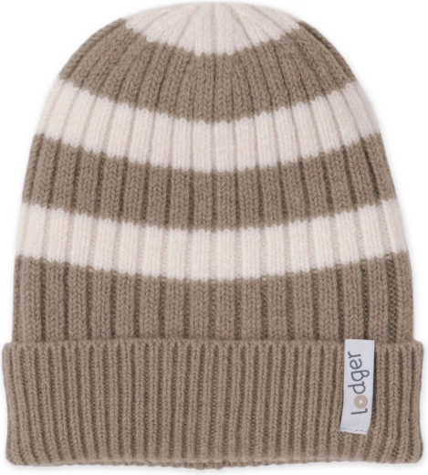 Lodger pletená merino čiapka Stripe Buffalo (3–6 mesiacov)