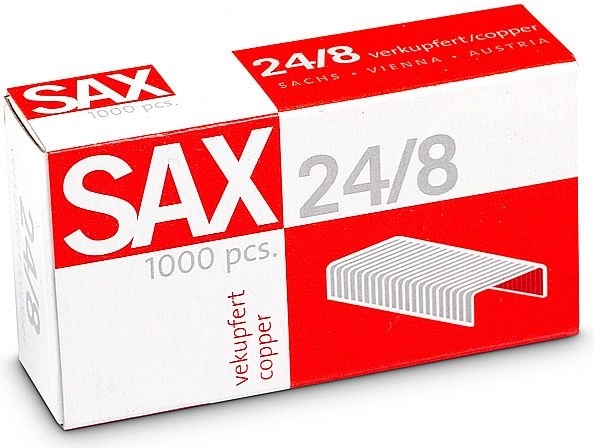 Zošívacie spony 24/8 medené 1000 ks