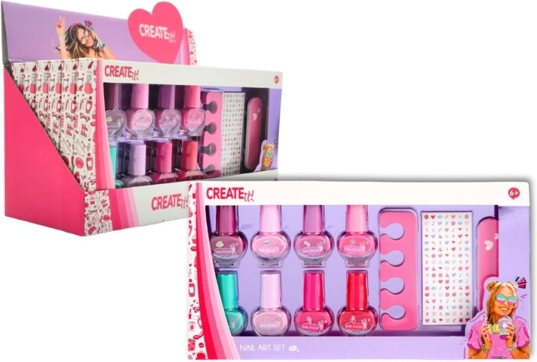 Create it! sada lakov na nechty s nálepkami pre deti