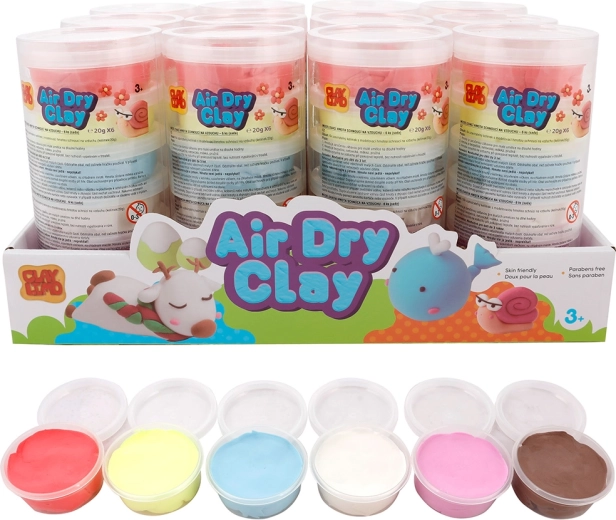 Modelovacia hmota schnúca na vzduchu 6 farieb (6×20 g)