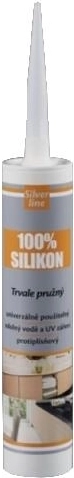 Univerzálny silikón 100 % acetátový 280 ml – biely SILVER LINE