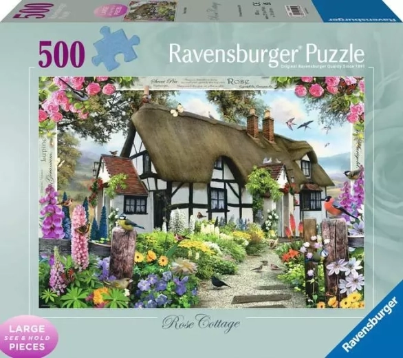 Ravensburger puzzle Chalúpka pri ružiach 500 dielikov