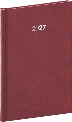 Notique týždenný diár Balakon 2027 bordový 15 × 21 cm