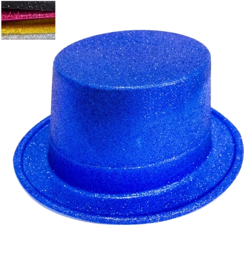 Párty klobúk s glitrovým efektom z plastu (mix farieb)