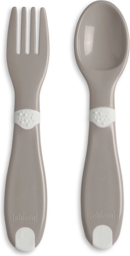 Chicco detský ergonomický príbor 12 m+ béžový