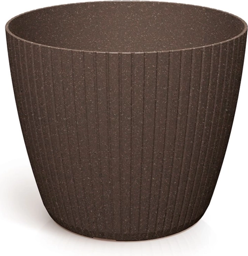 Kvetináč Lamia Eco Wood 19,8 cm – kávová farba