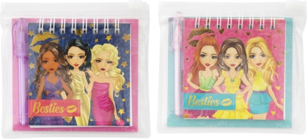 Mini poznámkový blok s ceruzkou Besties