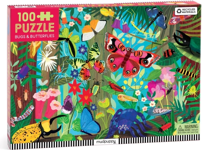 Mudpuppy puzzle Motýle a hmyz 100 dielikov