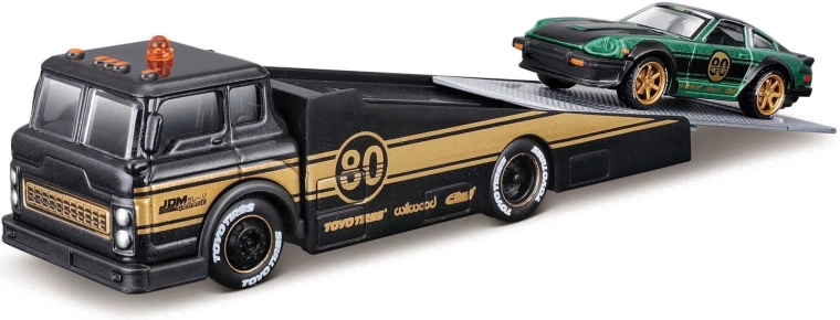 Maisto Design Elite Transport ramp truck a 1980 Datsun 280ZX 1:64