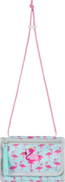 Peňaženka na krk s motívom plameniakov