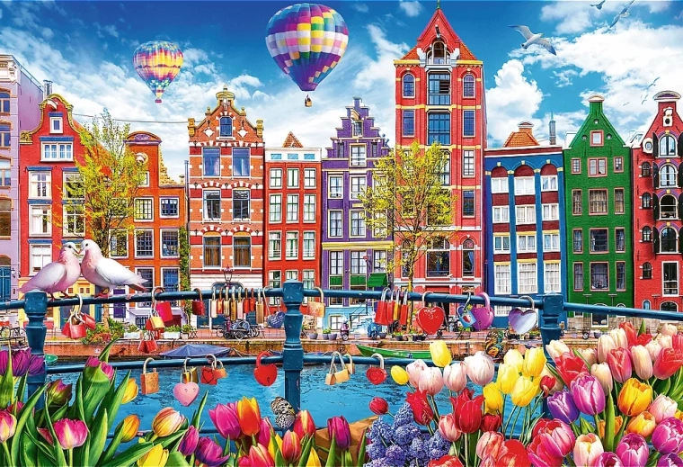 Puzzle Farebný Amsterdam 1500 dielikov TREFL
