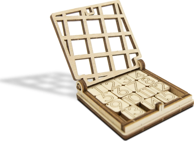 Drevená Logická Hra 15 - Posuvný Hlavolam