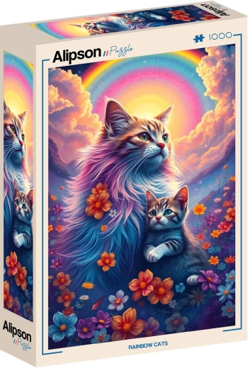 Alipson puzzle dúhové mačky 1000 dielikov