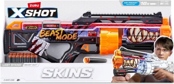 X-Shot Skins Last Stand Beast Mode – detský penový blaster (16 šípok)