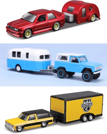 Maisto Design Tow & Go model auta s prívesom 1:64