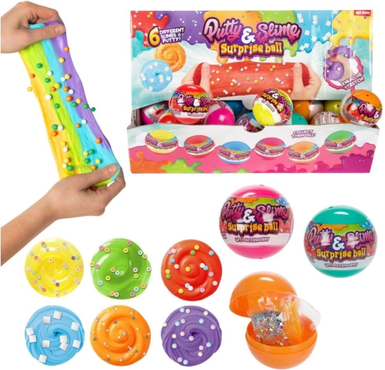 Sliz s doplnkami v guli 7 cm – mix druhov