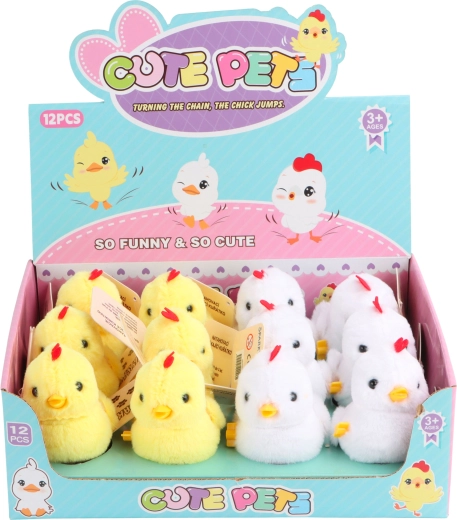 Natahovacie skákajúce kuriatko s červeným hrebeňom