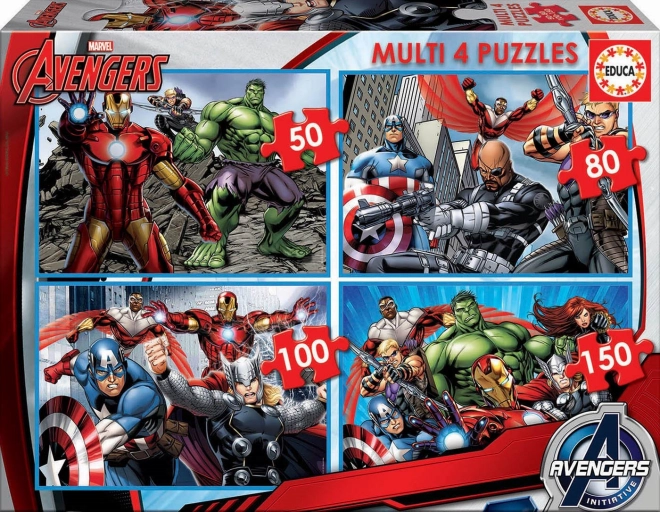 Educa Detské Puzzle Avengers 4v1