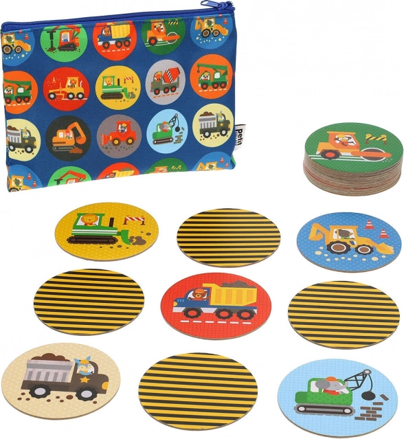 Petit Collage Pexeso Stavebné Stroje