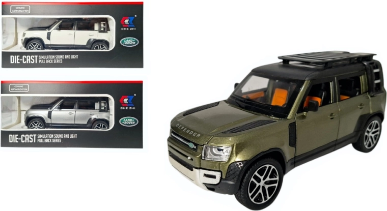 Kovový model Land Rover Defender 1:24 so svetlom a zvukom