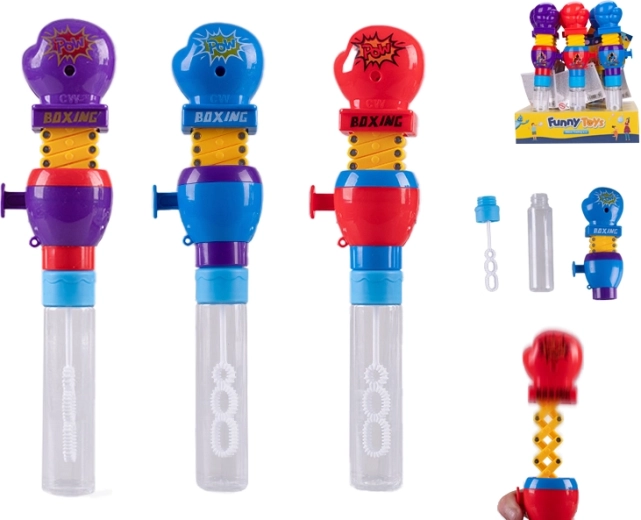 Bublifuk s naťahovacou boxerskou rukavicou pre deti