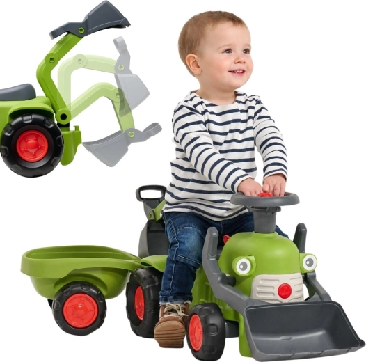 Falk detský šliapací traktor CLAAS s nakladačom a prívesom