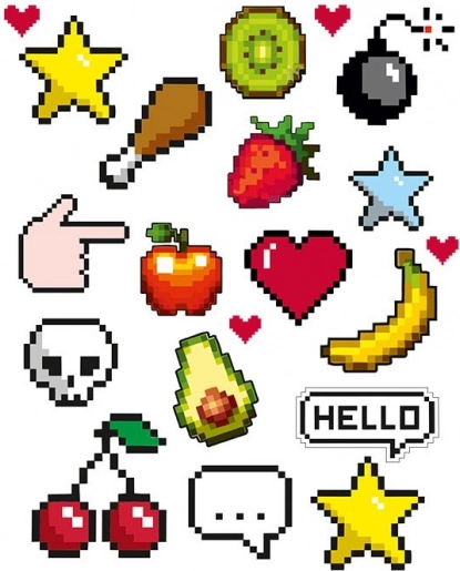 Nálepky Pixels veľký arch