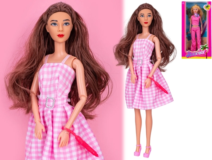 Módna bábika 29 cm so štýlovou kabelkou