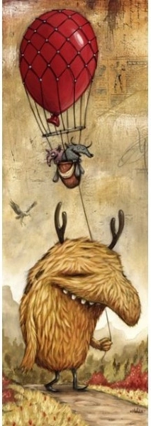 Vertikálne puzzle Zozoville: červený balón 1000 dielikov