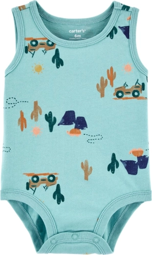 Dojčenské body Carter's bez rukávov Blue Jeep pre chlapcov (3 m)