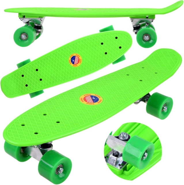 Fiszka skateboard pre deti do 50 kg – Zelená